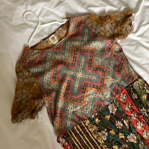 Anthropologie bohemian short dress